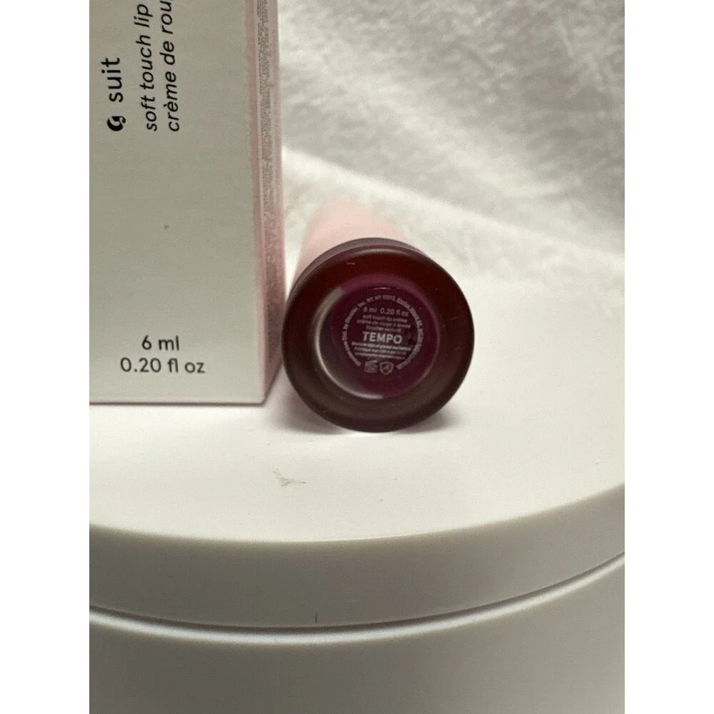 Glossier Soft Touch Lip Crème Tempo 6ml Full Size New In Box Vegan
